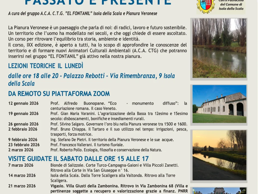 Il paesaggio della Bassa Pianura Veronese: un evento formativo fa tappa a Villa Zambonina